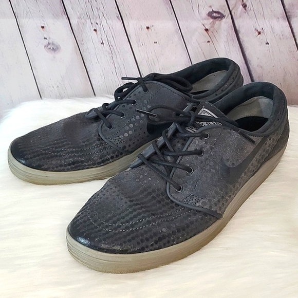2014 Nike SB Stefan Janoski Lunar Anthracite Gray Lace Up Sneakers